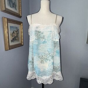 Y2K‎ 90s babydoll Lace Slip Tank Top Adjustable Straps Medium Woman's Mixit